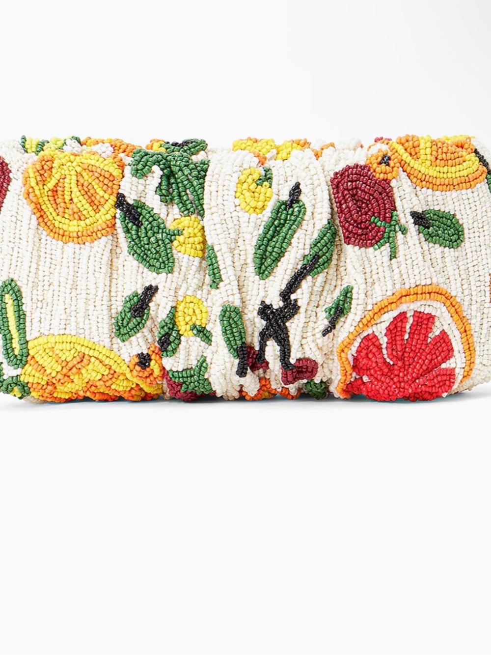 STAUD NWT White Beaded Fruit Bag - Picture 4 of 5